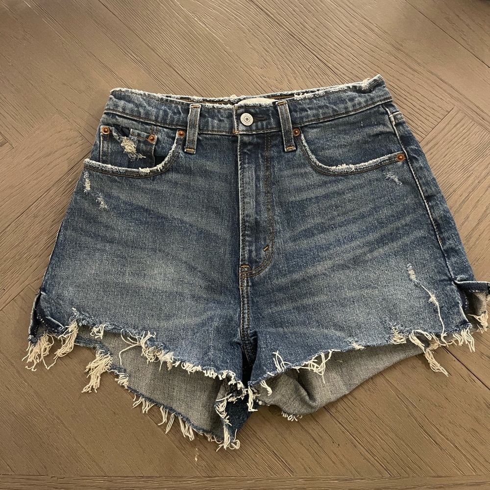 Abercrombie hi rise denim shorts